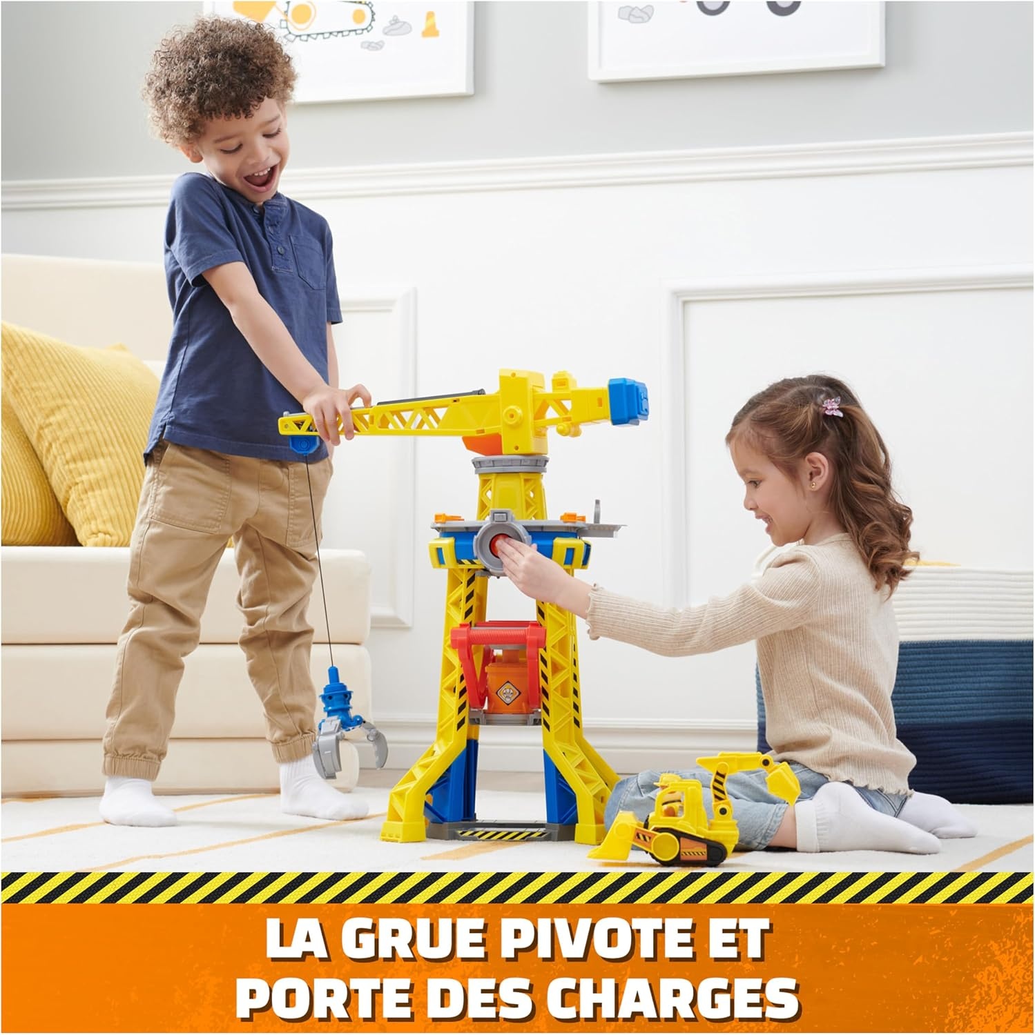 Grue de chantier interactive avec sable cinétique - Jusqu'à 29% de réduction