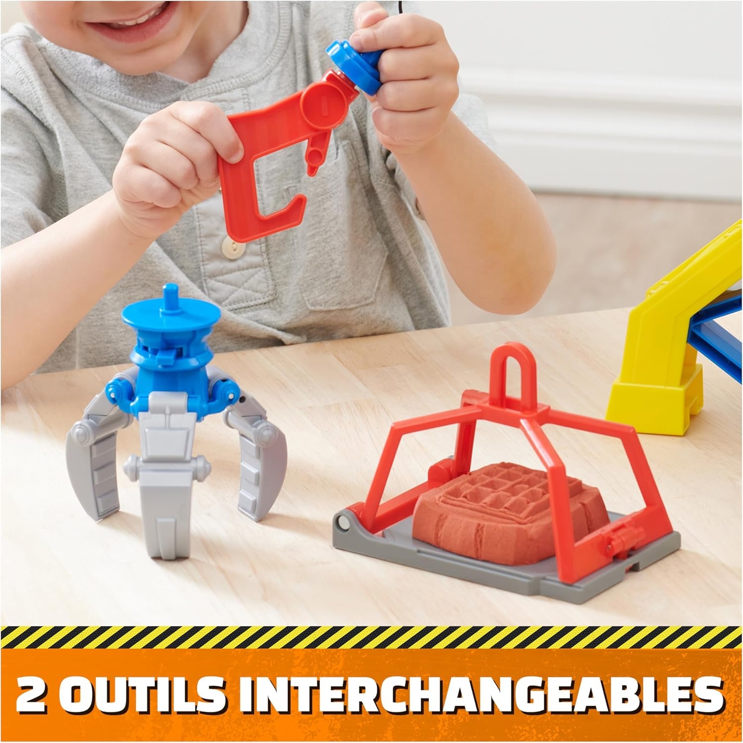 Grue de chantier interactive avec sable cinétique - Jusqu'à 29% de réduction