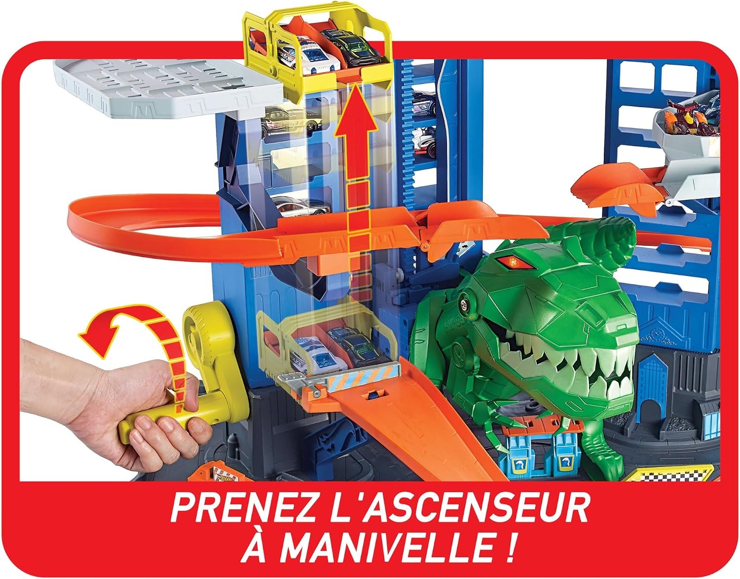 Garage de Jeu Géant avec T-Rex - 90 cm - Jusqu'à 35% de réduction