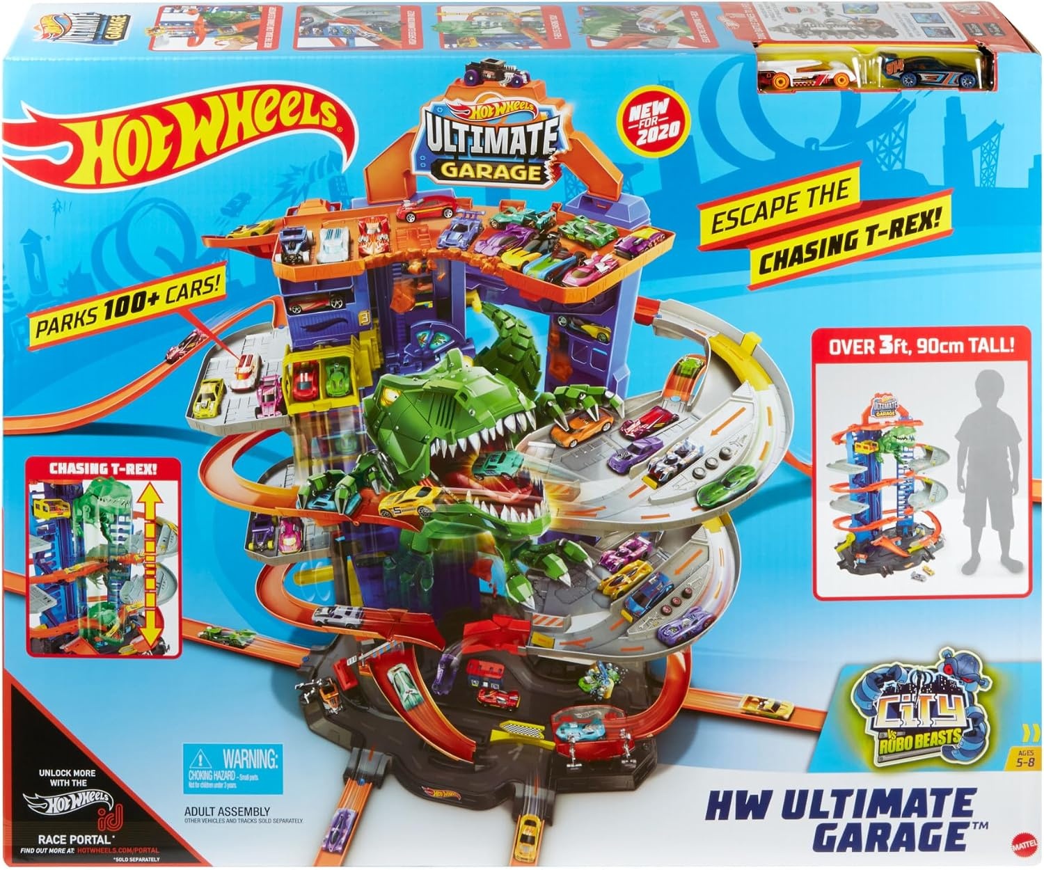 Garage de Jeu Géant avec T-Rex - 90 cm - Jusqu'à 35% de réduction