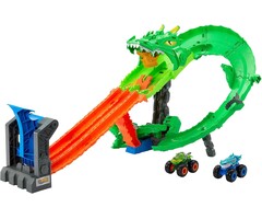 Hot Wheels Circuit Monster Trucks Sharks vs. Dinos - Jusqu'à 33% de réduction
