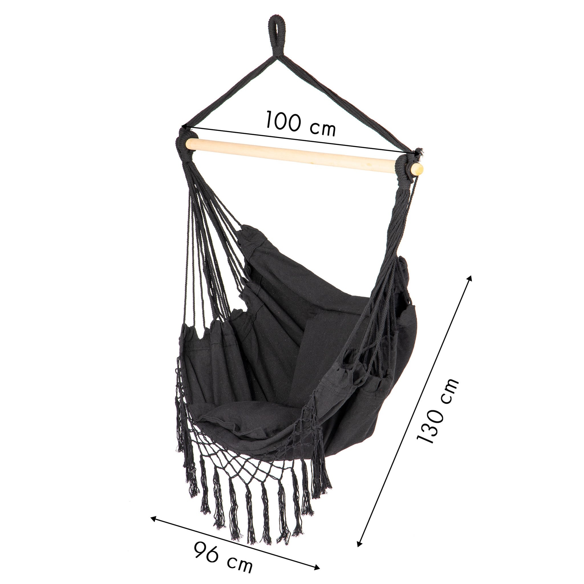 Fauteuil suspendu brésilien noir - Confort et style jusqu'à -23%