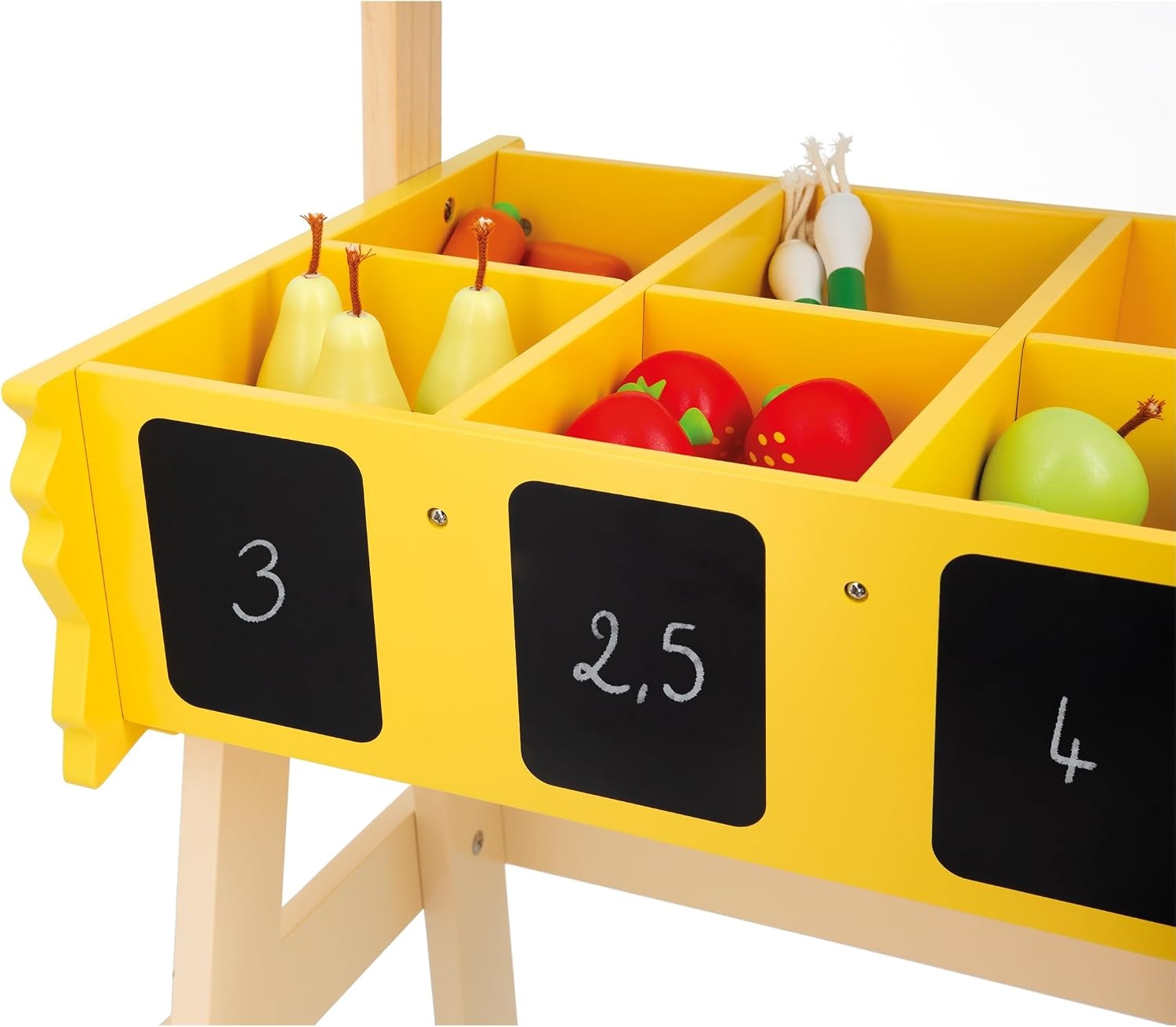 Marché pour enfants en bois FSC - 32 accessoires - Jusqu'à -34%