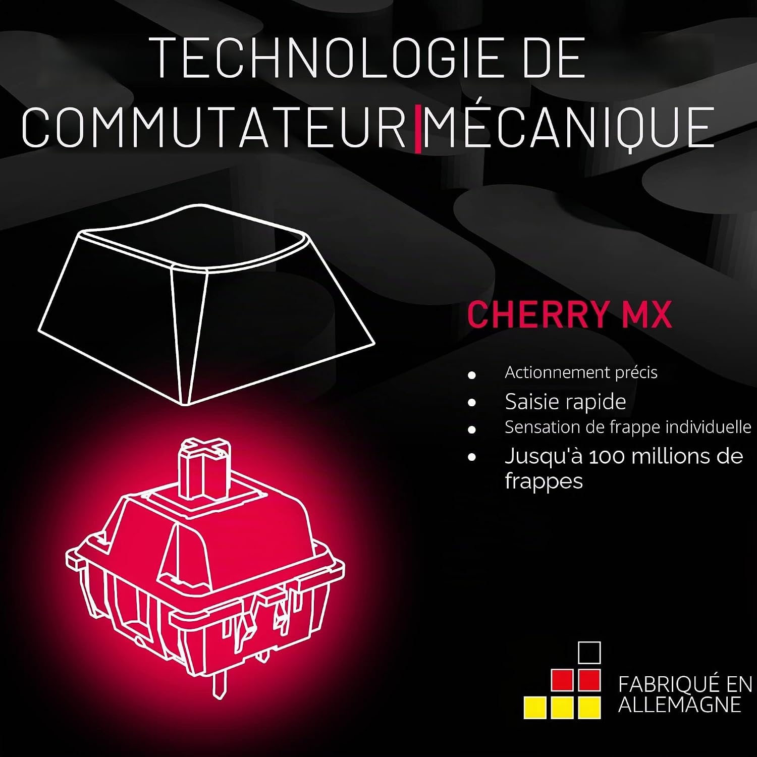 Clavier Gaming Mécanique - Switches Silent Red - Jusqu'à 34% de remise