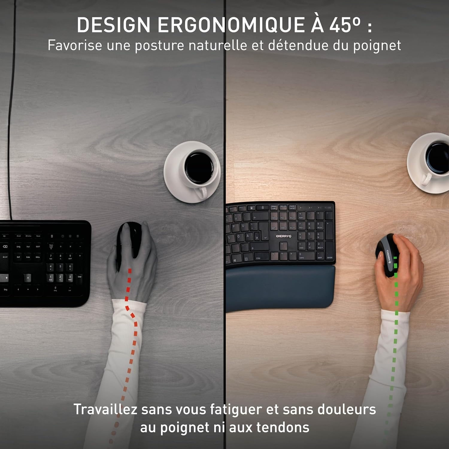 Souris Ergonomique Sans Fil - Verticale 45° - Jusqu'à 32% de réduction