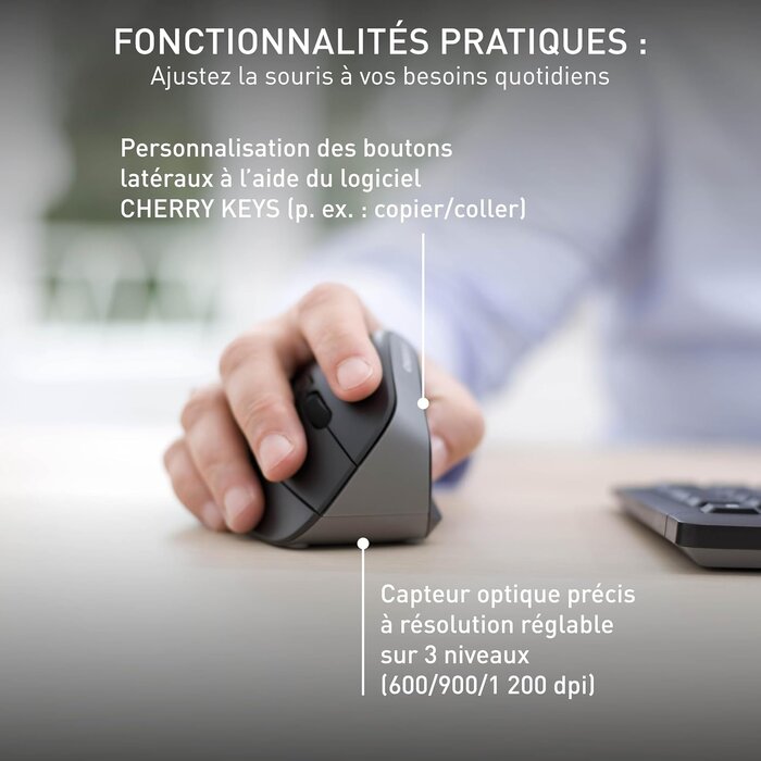 Souris Ergonomique Sans Fil - Verticale 45° - Jusqu'à 32% de réduction