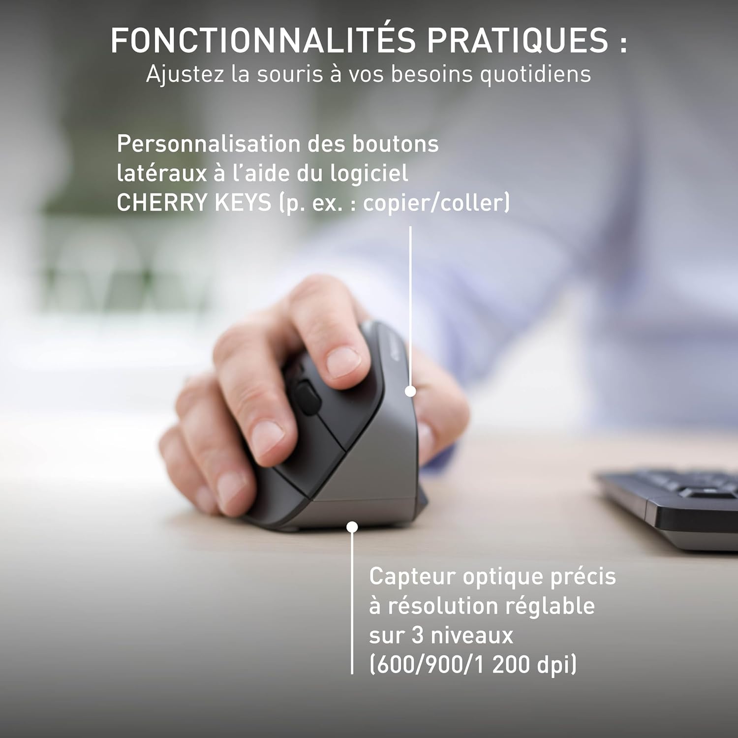 Souris Ergonomique Sans Fil - Verticale 45° - Jusqu'à 32% de réduction
