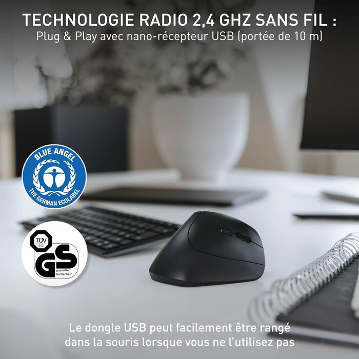 Souris Ergonomique Sans Fil - Verticale 45° - Jusqu'à 32% de réduction