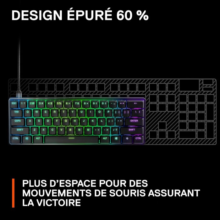 Clavier Gaming Mécanique Compact 60% Optique - Jusqu'à -35%