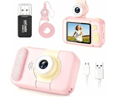 Appareil photo pour enfants rose avec objectif 180° - Jusqu'à 31% de remise
