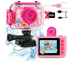 Caméra d'action enfant 1080P rose - Jusqu'à -33% sur l'état déballé