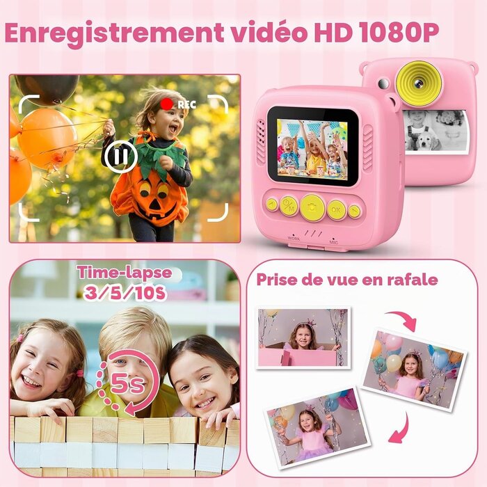 Appareil photo instantané pour enfants - Impression sans encre - Jusqu'à -32%