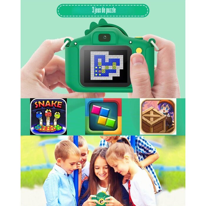 Appareil photo numérique enfant 20MP - Vert - Jusqu'à -31%