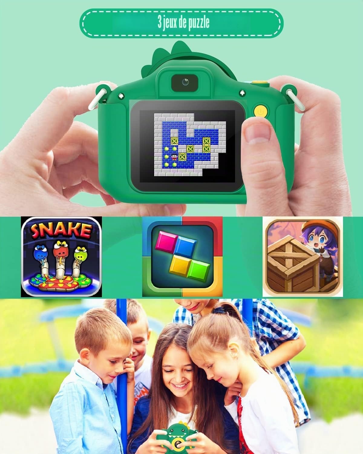 Appareil photo numérique enfant 20MP - Vert - Jusqu'à -31%