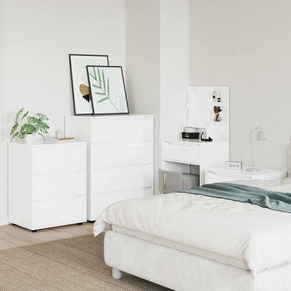 Commode moderne blanche 3 tiroirs - Jusqu'à 35% de réduction