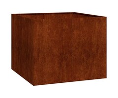 Vidaxl Jardinière en Acier Corten 100x100x80cm - Jusqu'à 35% de remise