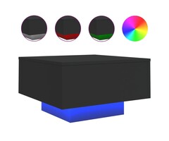 Vidaxl Table basse noire avec éclairage LED - Jusqu'à 34% de remise