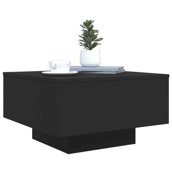 Table basse noire avec éclairage LED - Jusqu'à 34% de remise
