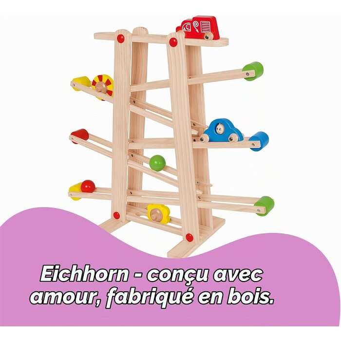 Circuit à billes en bois multicolore - Jusqu'à -33% sur l'outlet