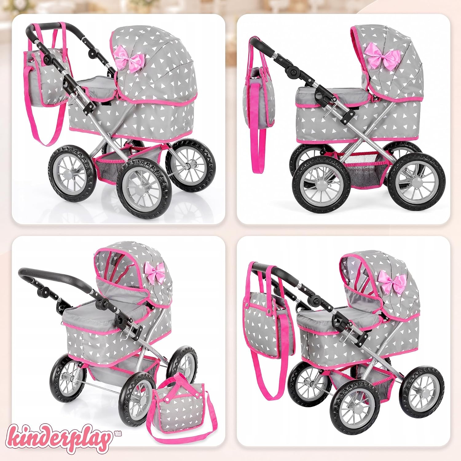 Poussette pour poupée réglable - Gris - Jusqu'à -33% sur l'outlet