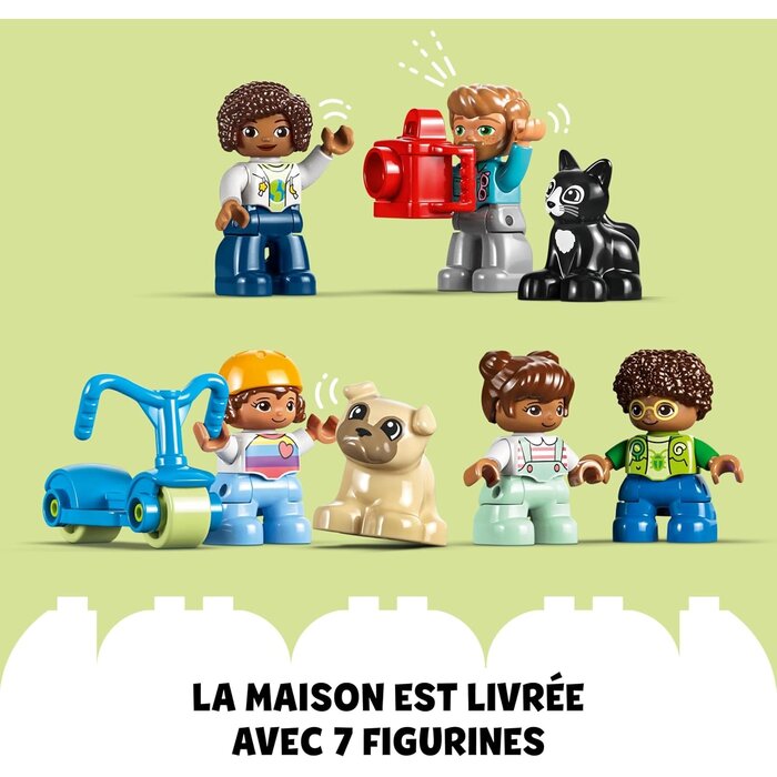 Maison de Poupée 3-en-1 avec Figurines - Jusqu'à 35% de remise