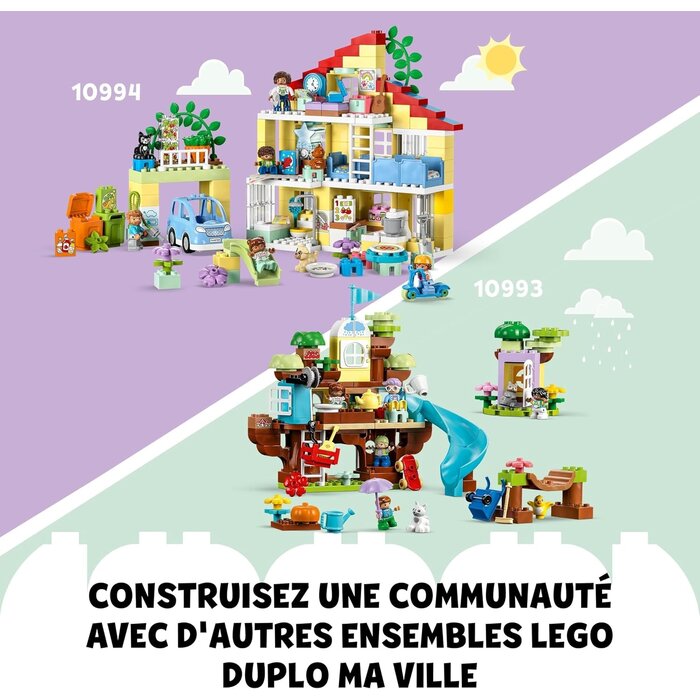 Maison de Poupée 3-en-1 avec Figurines - Jusqu'à 35% de remise