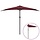 Parasol demi-rond pour balcon 300cm - Bordeaux - Jusqu'à -35%