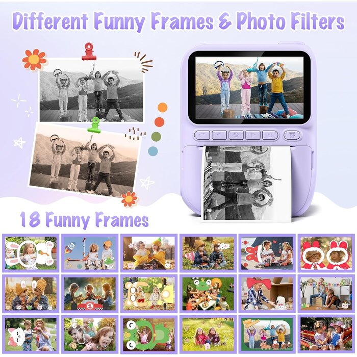Gofunly Appareil photo instantané pour enfants violet - Jusqu'à -33%