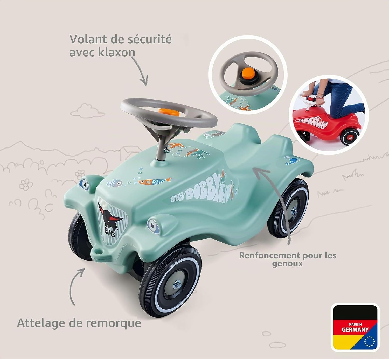 Porteur enfant Classic Green Sea : jusqu'à 34 % de réduction