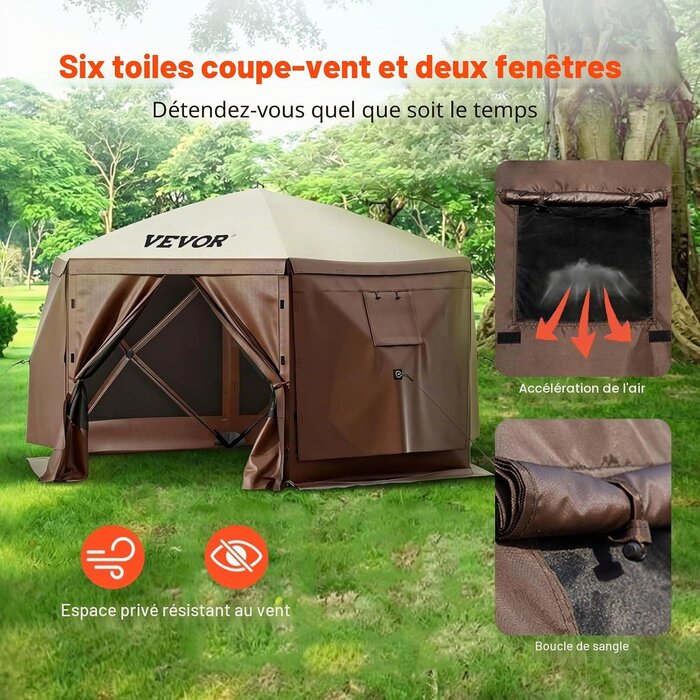 Tente pavillon pop-up hexagonale 3,6m - Jusqu'à -35% sur nos modèles outlet