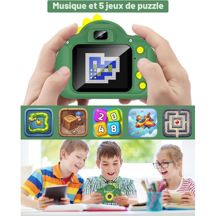 Appareil photo enfant dinosaure 20MP - Jusqu'à 32% de remise