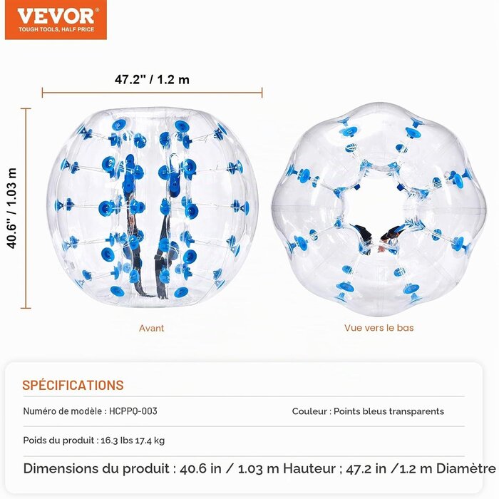 Bumper Ball gonflable 1,2m - Jusqu'à -34% sur une sélection
