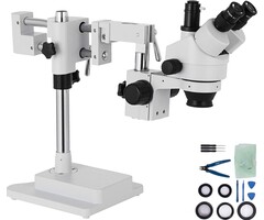 Stéréomicroscope Trinoculaire 3.5X-90X - Support Articulé - Jusqu'à 35% de remise