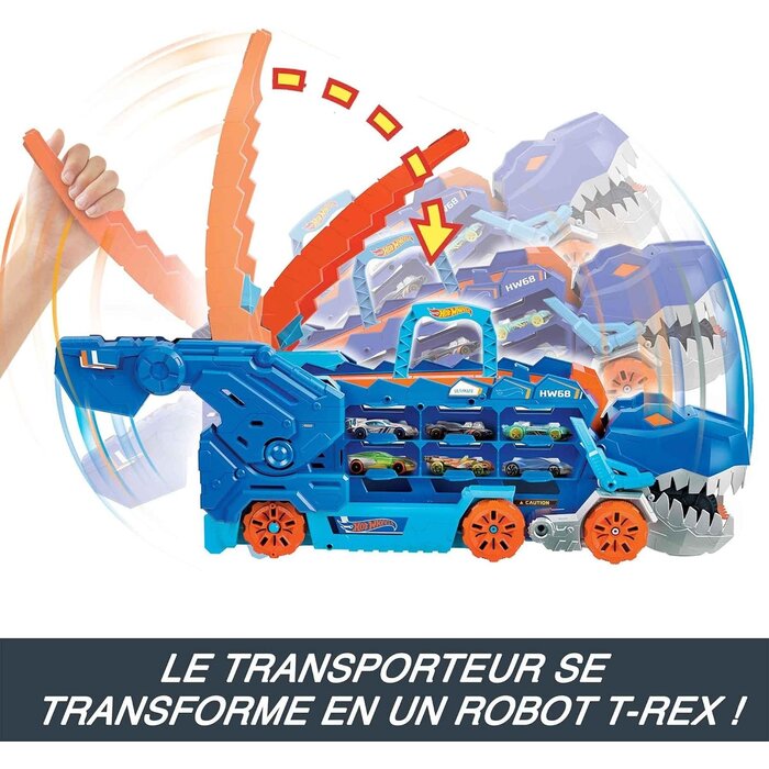 Transporteur T-Rex Transformable et Piste de Course - Jusqu'à 34% de réduction