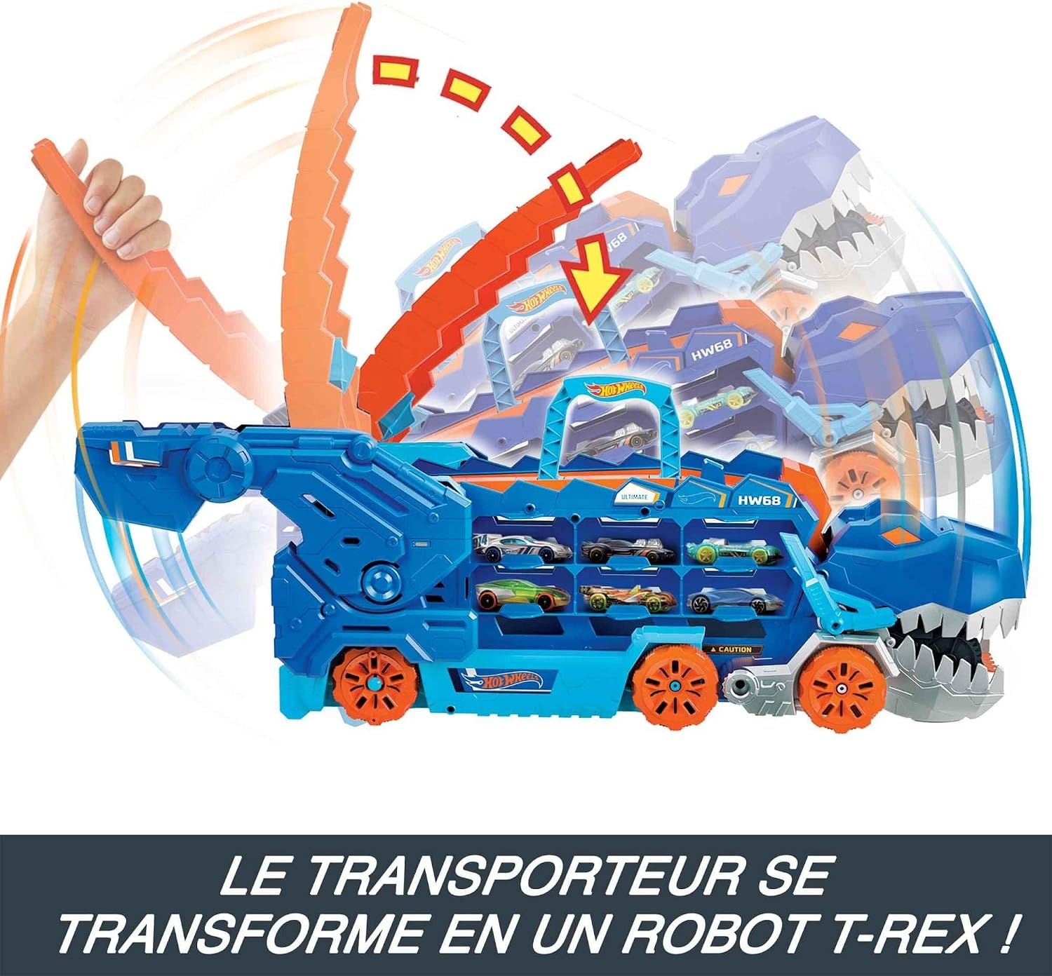 Transporteur T-Rex Transformable et Piste de Course - Jusqu'à 34% de réduction