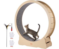 Vevor Roue d'exercice pour chat, bois massif 132 cm - Jusqu'à 35 % de remise