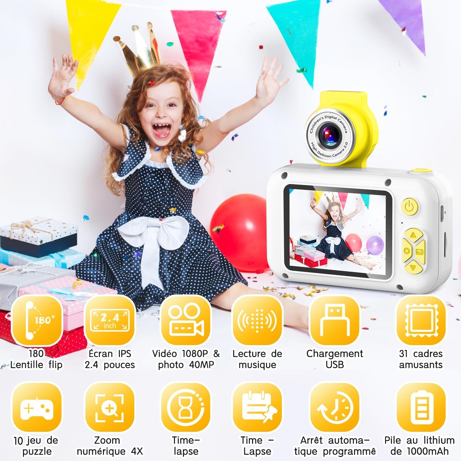 Appareil photo numérique enfant HD 1080P - Jusqu'à 32% de remise