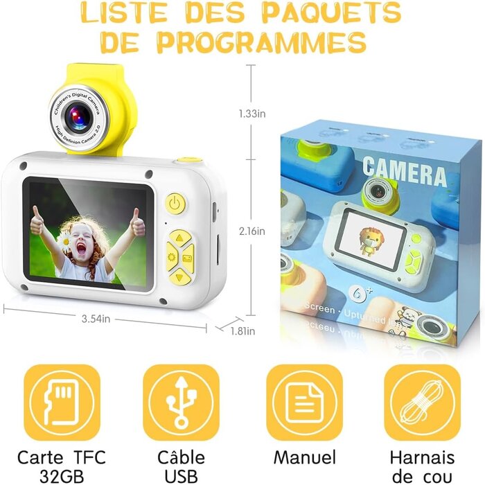 Appareil photo numérique enfant HD 1080P - Jusqu'à 32% de remise