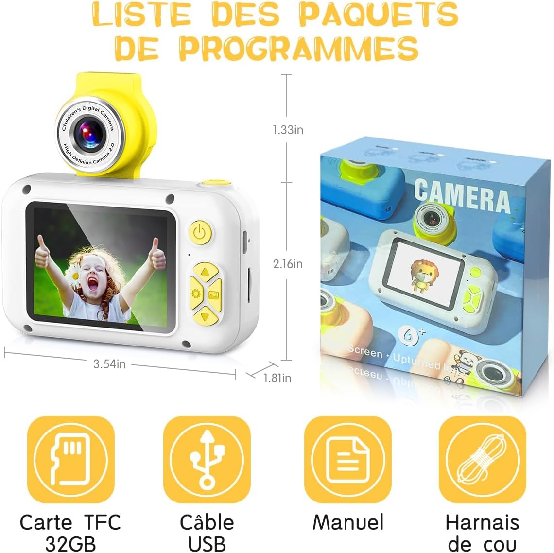 Appareil photo numérique enfant HD 1080P - Jusqu'à 32% de remise