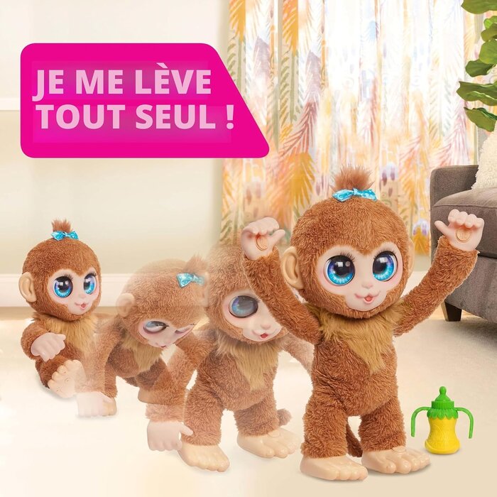 Singe en peluche interactif - 38 cm - Jusqu'à -34% sur une sélection