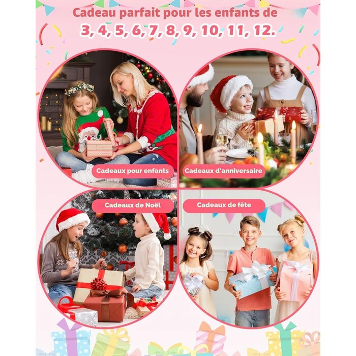 Appareil photo instantané enfant 1080p - Rose - Jusqu'à 33% de remise
