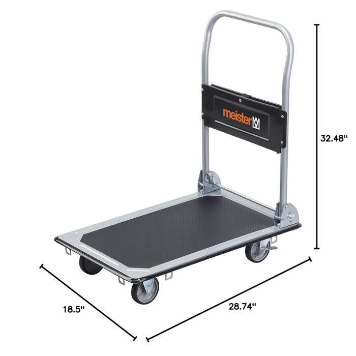 Chariot de transport pliable 150 kg avec frein - Jusqu'à -34%
