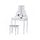 Coiffeuse blanche avec miroir LED et tabouret - Jusqu'à -32% de remise