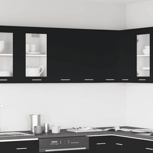 Vidaxl Meuble haut de cuisine Lyon 60x60cm noir - Jusqu'à -34%
