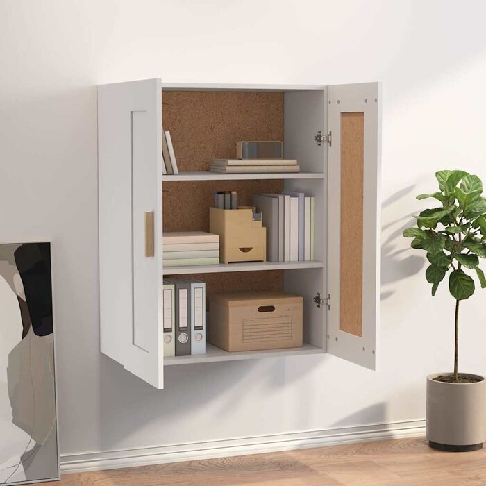 Vidaxl Étagère murale modulable en bois blanc - Jusqu'à 34% de remise