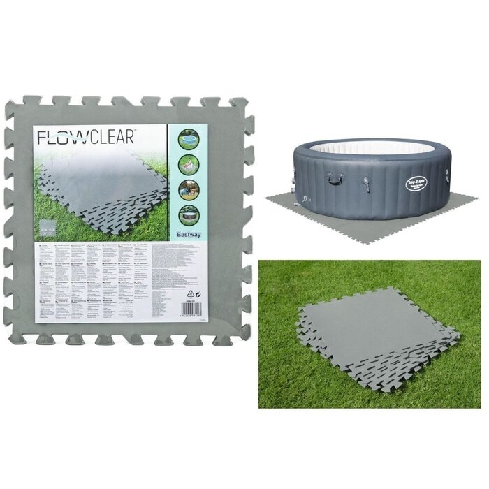 Dalles de protection pour piscine 50x50 cm, 9 pièces - Jusqu'à 31% de réduction