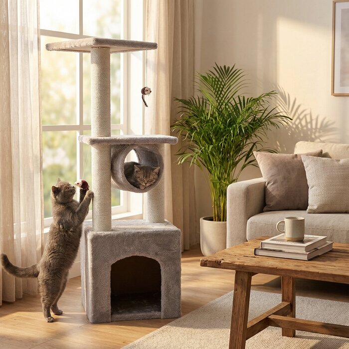 Viking Choice Arbre à chat avec griffoir 95 cm - Jusqu'à -35% sur nos modèles