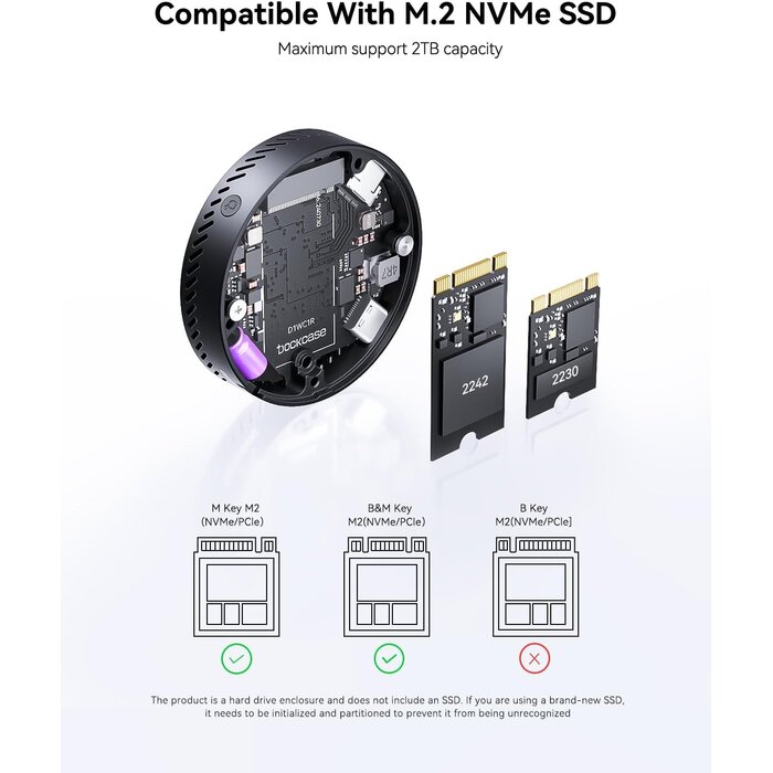 Boîtier SSD M.2 NVMe Magnétique pour iPhone 16/15 Pro | Jusqu'à -77%
