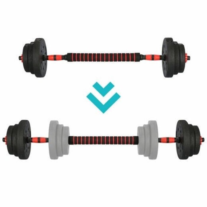 Viking Choice Kit d'haltères réglables 20 kg - Système 2-en-1 - Jusqu'à -37% sur l'outlet