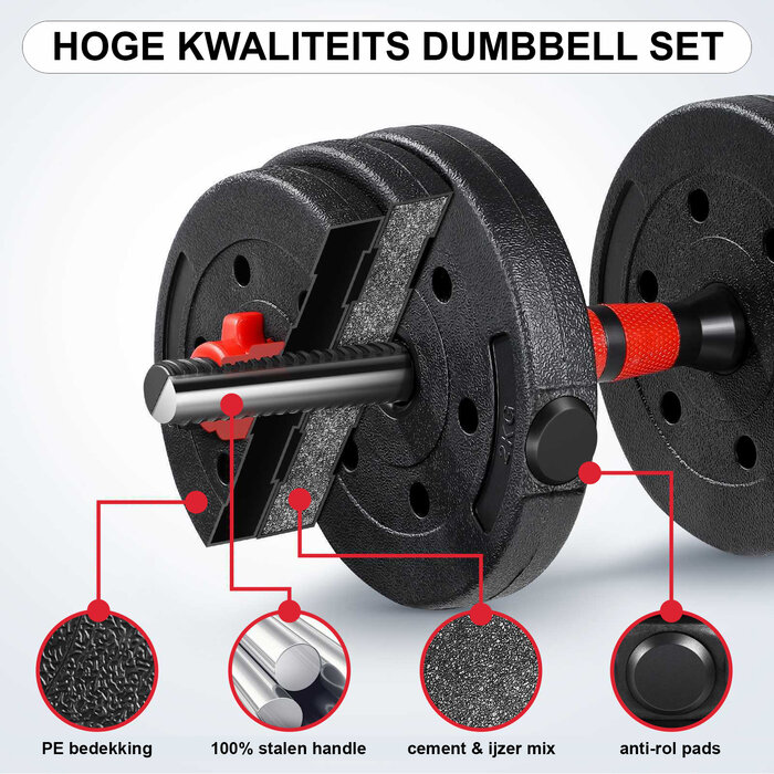Kit d'haltères réglables 30 kg - Jusqu'à 39 % de remise